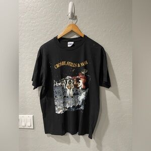 Vintage Crosby Stills‎ & Nash “Live It Up” Album SS Shirt